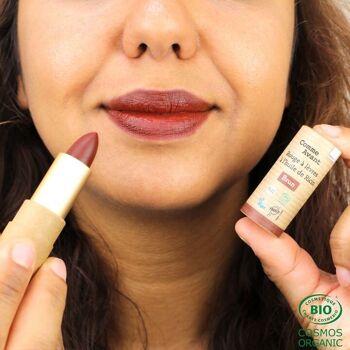 Bio -Lippenstift mit Rizinusöl - Brown - V1