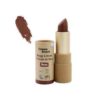 Bio -Lippenstift mit Rizinusöl - Brown - V1