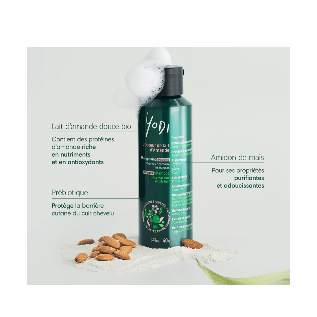 Shampoing Poudre Volume & Brillance - Douceur de lait d'Amande - Bewell