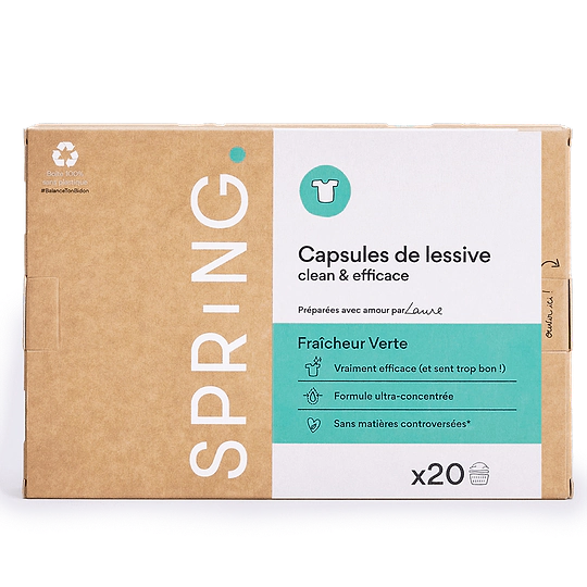 Lessive Fraîcheur Verte x20 - Bewell